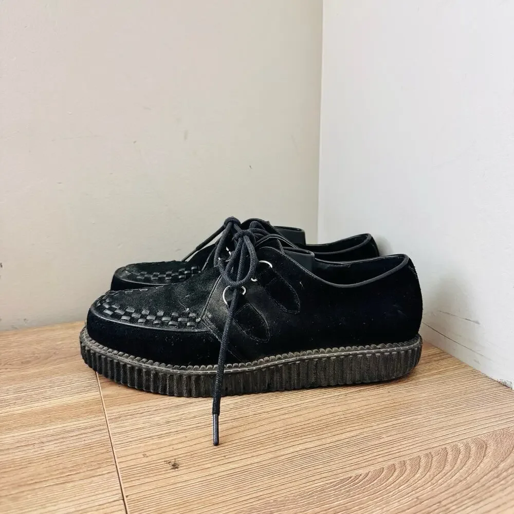 Demonia Creeper-602S platform shoes Black Leather Women’s Size 9